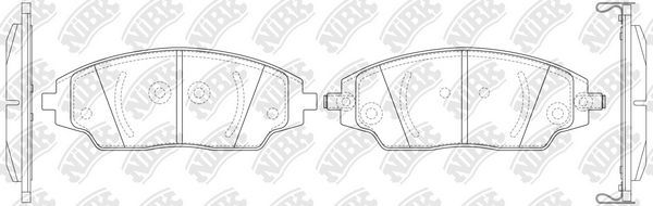 Тормозные колодки NiBK передние для Ravon R4 2015-2026. Артикул PN0632