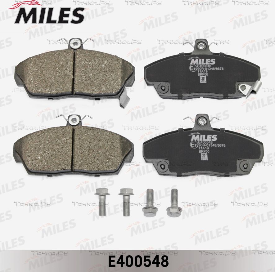 Тормозные колодки Miles (Low-Metallic) передние для Rover 800 1990-1999. Артикул E400548