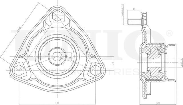Опора амортизационной стойки (Unio). Артикул RMP-13092