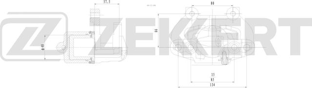 Тормозной суппорт Zekkert (алюминий). Артикул BS-8383