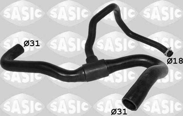 Патрубок радиатора (системы охлаждения) Sasic. Артикул 3404216