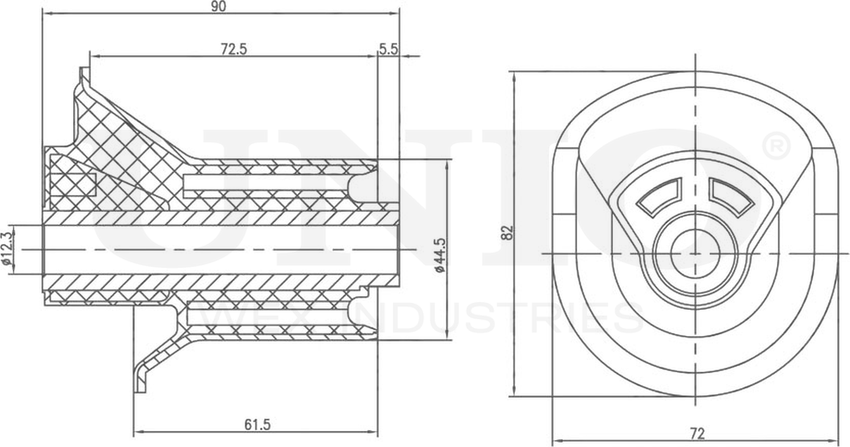 Сайлентблок балки (Unio). Артикул RMP-20252