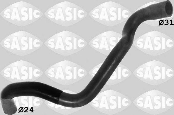 Патрубок радиатора (системы охлаждения) Sasic левый нижний для Peugeot 206 2004-2012. Артикул 3400137