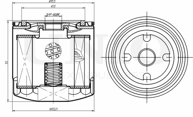 Фильтр масляный (Unio). Артикул FLT-20064