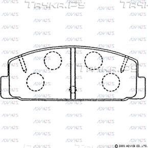 Тормозные колодки Advics передние/задние для Suzuki Baleno I 1996-2002. Артикул SN773