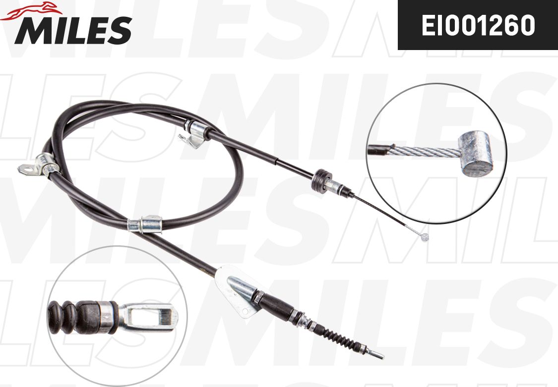 Трос ручного тормоза HYUNDAI ix35/KIA SPORTAGE 10- 1726мм лев. (Miles). Артикул EI001260