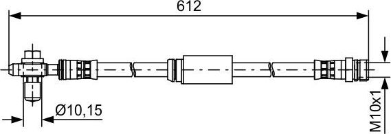 Тормозной шланг Bosch передний для Volkswagen New Beetle II (A5) 2011-2019. Артикул 1 987 481 631