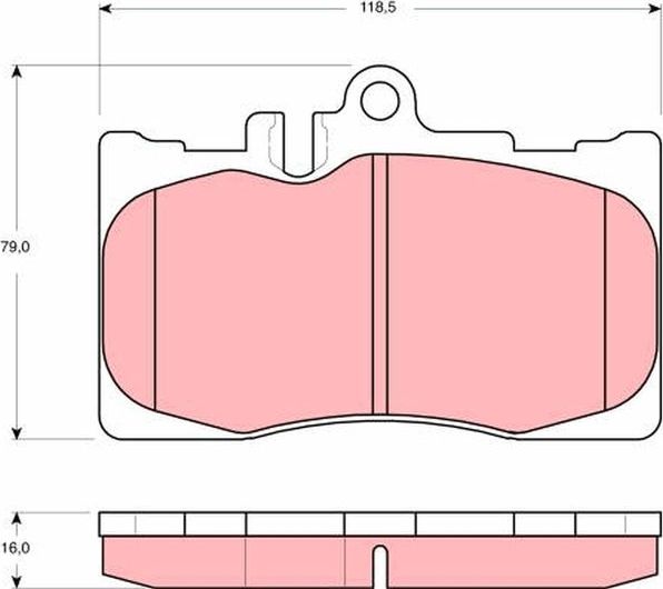 Тормозные колодки TRW. Артикул GDB3322