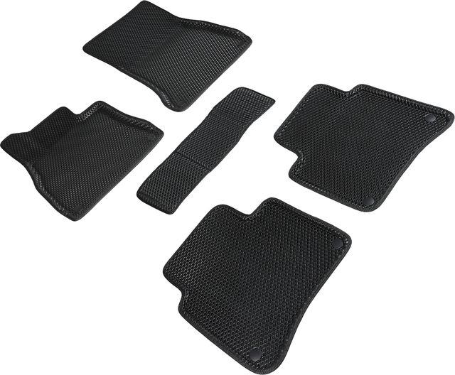 Коврики Seintex 3D EVA ромб для салона Mercedes-Benz S-Класс W222 длинная база 2013-2026 ЧЕРНЫЕ. Артикул 95392