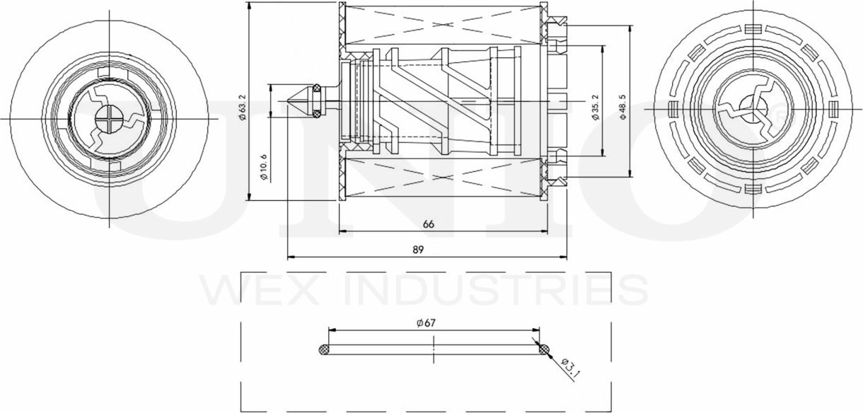 Фильтр масляный (Unio). Артикул FLT-20073