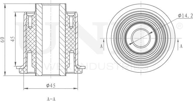 Сайлентблок поворотного кулака (Unio). Артикул RMP-20407