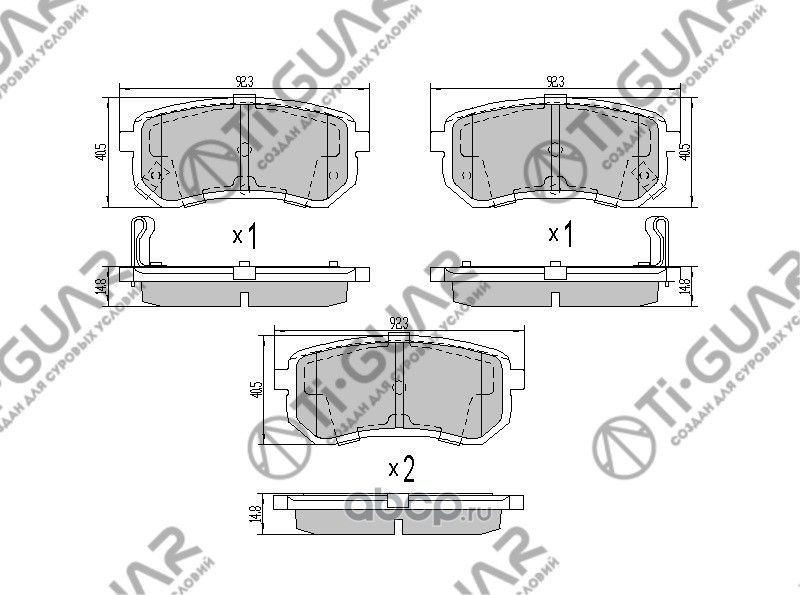 Тормозные колодки (TI-Guar). Артикул TG3370
