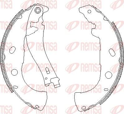 Тормозные колодки Remsa задние для Fiat Marea 1996-2003. Артикул 4072.00