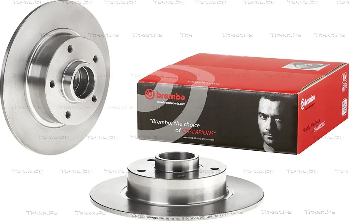 Тормозной диск Brembo PRIME LINE - With Bearing Kit задний для Renault Megane IV 2015-2026. Артикул 08.B369.37