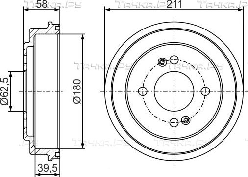 Тормозной барабан Bosch. Артикул 0 986 477 278