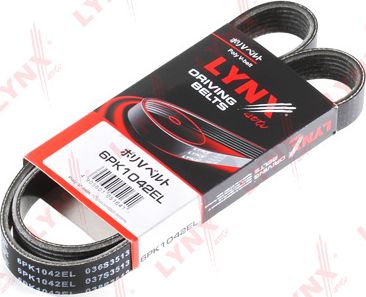 Приводной ремень поликлиновой LYNXauto ELASTIC. Артикул 6PK1042EL