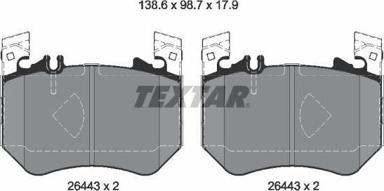 Тормозные колодки Textar. Артикул 2644301