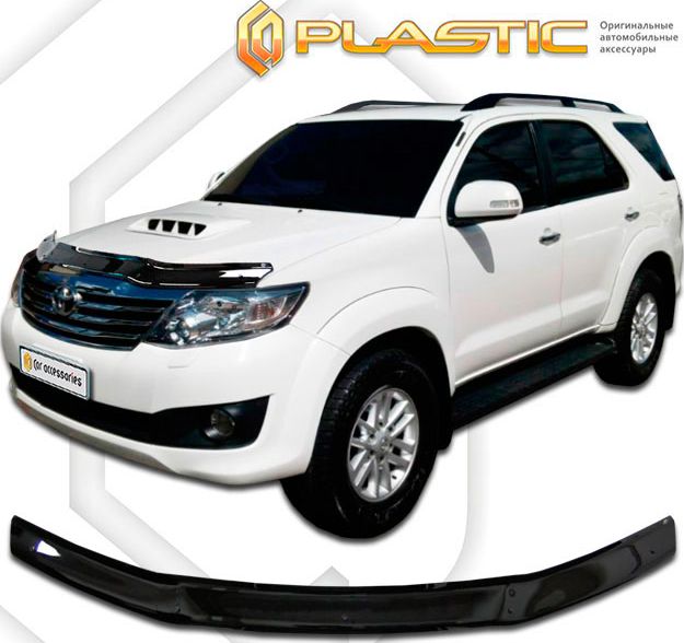 Дефлектор СА Пластик для капота (Classic черный) Toyota Fortuner I 2012-2015. Артикул 2010010108687