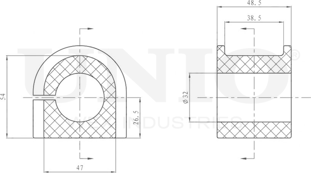 Втулка стабилизатора (Unio). Артикул RMP-10109