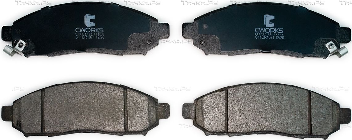 Тормозные колодки Cworks передние для Nissan Leaf I (ZE0/AZE0) 2010-2017. Артикул C11CR1071