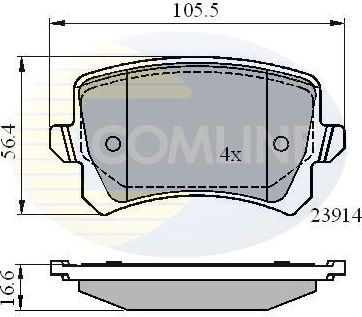 Тормозные колодки Comline Comline. Артикул CBP01712