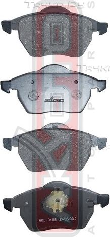 Тормозные колодки Akyoto Packing AKYOTO передние для Audi A6 II (C5) 1997-2005. Артикул AKD-0188