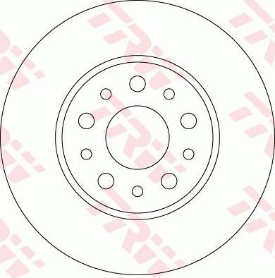 Тормозной диск TRW задний для Fiat 500L I 2012-2026. Артикул DF6228