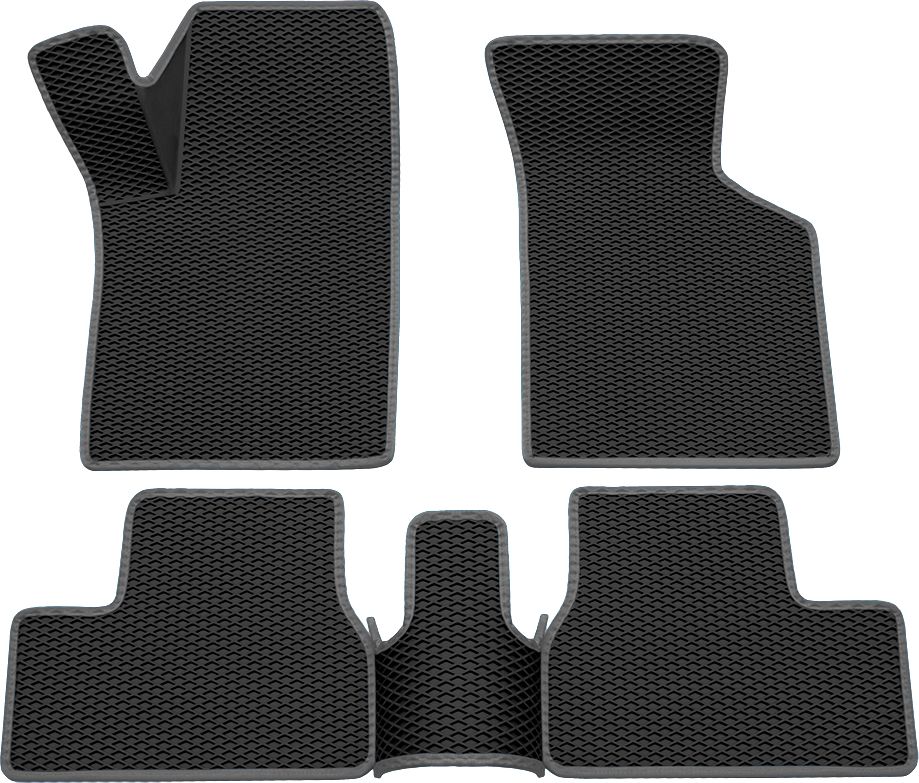 Коврики Rezkon 3D EVA Ромб резиновые для салона Lada Granta I 2190, 2191, 2192, 2194 2011-2026 Серый кант. Артикул 9239015102