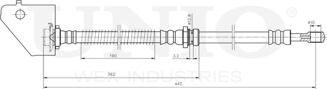 Шланг тормозной (Unio). Артикул BRH-10032