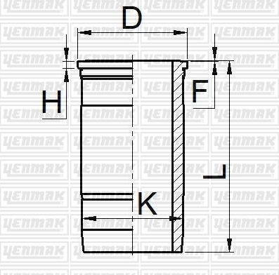 Гильза цилиндра Yenmak. Артикул 51-05214-000