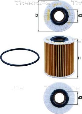 Масляный фильтр Mahle-Knecht для Lexus GS III 2005-2011. Артикул OX 413D2