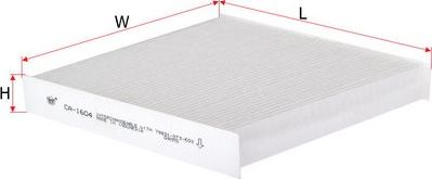 Салонный фильтр Sakura. Артикул CA-1604