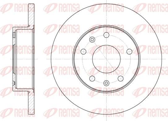 Тормозной диск Remsa передний для Land Rover Freelander I 1998-2006. Артикул 6721.00
