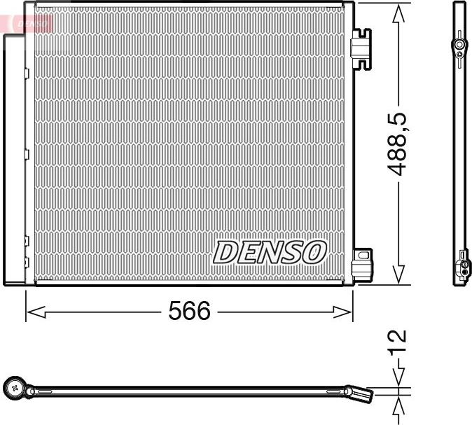 Радиатор кондиционера (конденсатор) Denso. Артикул DCN46026