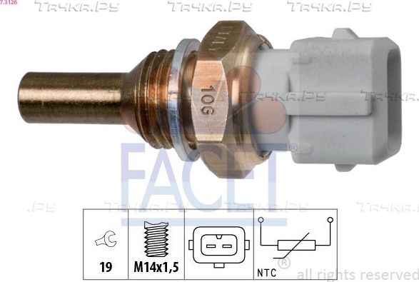 Датчик температуры охлаждающей жидкости Facet Made in Italy - OE Equivalent для Audi 100 III (C3) 1990-1990. Артикул 7.3126