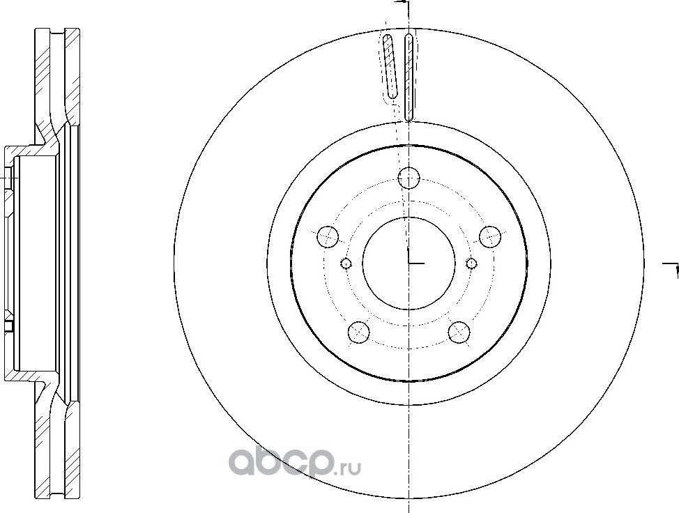 Диск тормозной вентилируемый (G-Brake). Артикул GR21149