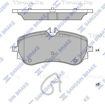 Тормозные колодки Sangsin Hi-Q для MAN TGE 2016-2026. Артикул SP4402