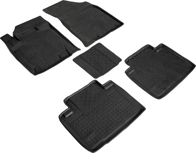 Коврики резиновые Seintex с высоким бортиком для салона Geely Atlas Pro 2021-2026. Артикул 98123