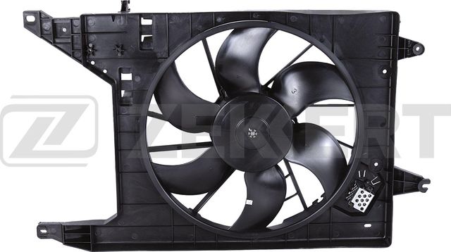 Вентилятор радиатора двигателя Zekkert для Renault Logan II 2007-2026. Артикул MK-7059