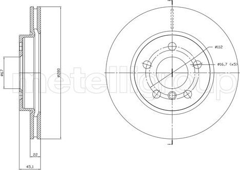 Тормозной диск Trusting передний для MINI Clubman II (F54) 2015-2026. Артикул DF1770