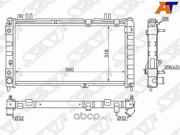 Радиатор LADA GRANTA 12-DUTSUN ON-DOMI-DO 14- т (SAT). Артикул SGLD0001ATR