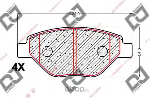 Колодки тормозные дисковые (DJ Parts). Артикул BP1917