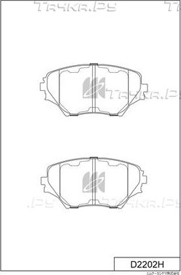 Тормозные колодки MK Kashiyama передние для Honda Shuttle I 1997-2002. Артикул D2202H