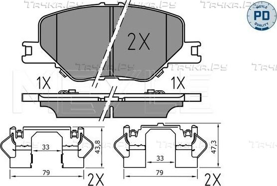 Тормозные колодки Meyle PD передние для Opel Insignia II 2017-2026. Артикул 025 228 3819/PD