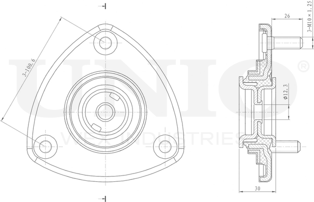 Опора амортизационной стойки (Unio). Артикул RMP-13066
