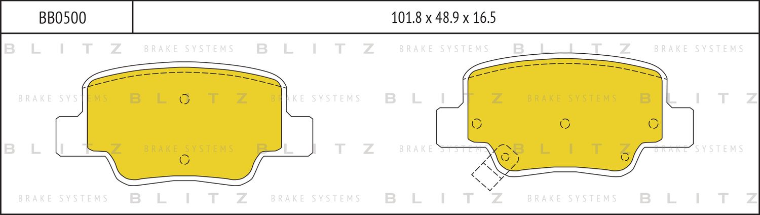 Колодки тормозные TOYOTA VERSO 09- задн. (Blitz). Артикул BB0500