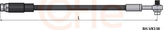 Тормозной шланг Cofle. Артикул 92.BH.VK138