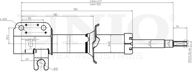 Амортизатор подвески (Unio). Артикул SAB-10285