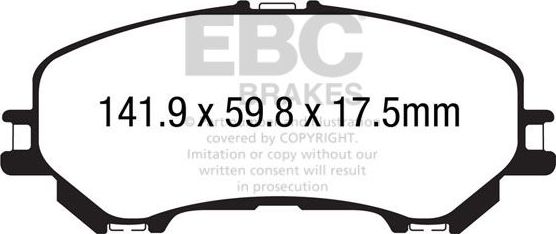Тормозные колодки EBC Brakes. Артикул DP23032