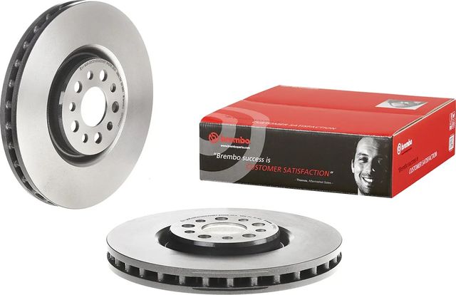 Тормозной диск Brembo PRIME LINE - UV Coated передний для Citroen C8 I 2002-2014. Артикул 09.7680.21